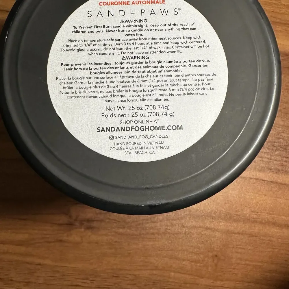 25oz Sand + Paws Fall Corgi Candle